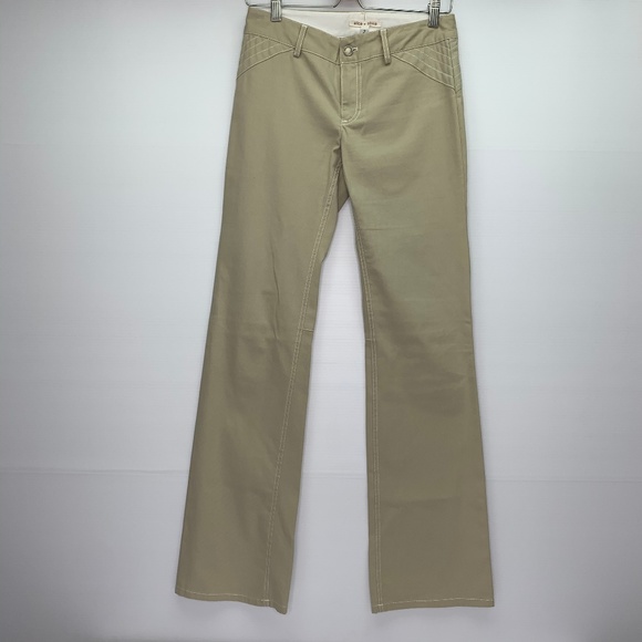 Alice + Olivia Pants - Alice + Oliva Size 2 Pants Khaki Stitch Detail
